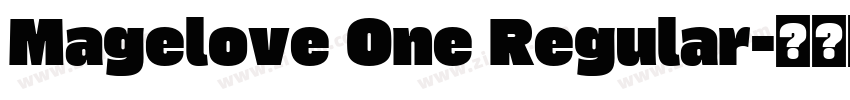 Magelove One Regular字体转换